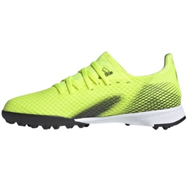 Adidas X Ghosted.3 Tf Jr FW6926 fotbollsskor mångfärgad gula färger 1