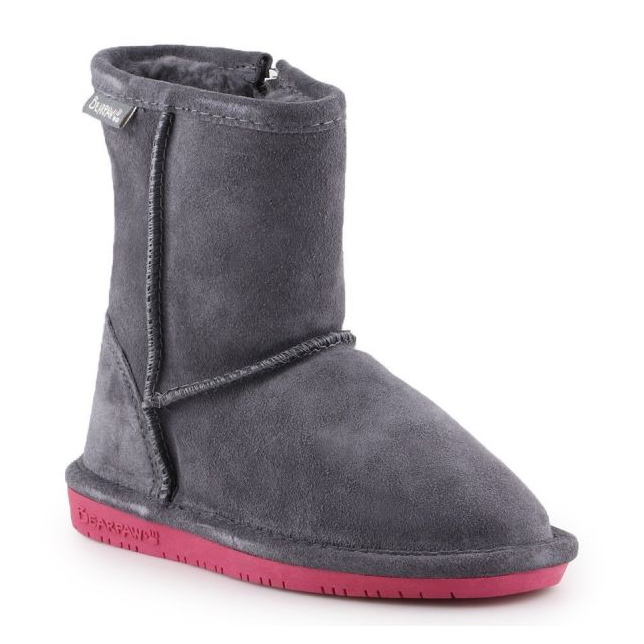 BearPaw Emma Toddler Zipper 608TZ-903 Charcoal Pomberry vinterstövlar grå 1