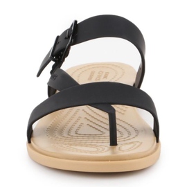 Crocs Tulum Toe Post Sandal W 206108-00W svart 2