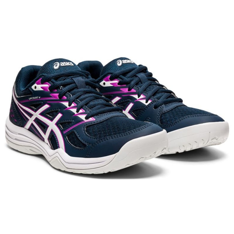 Asics Upcourt 4 W 1072A055 401 volleybollskor svart marinblå 2