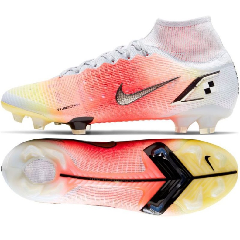 Nike Mercurial Superfly 8 Elite Mds Fg M CV0959 108 fotbollsskor röd, vit, orange apelsiner och röda 1