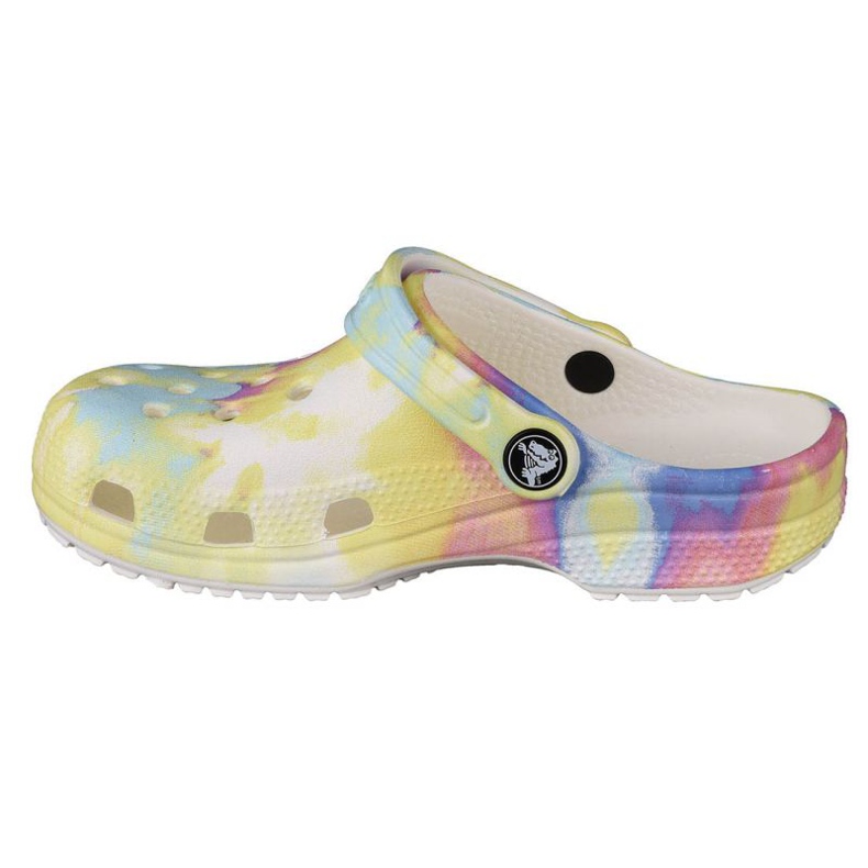 Crocs Classic Tie-Dye Graphic K Clog Jr 205451-94S mångfärgad gul 1