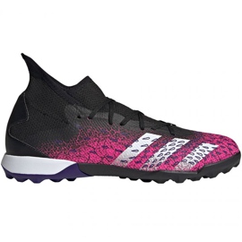 Adidas Predator Freak.3 Tf M FW7517 fotbollsskor vit, svart, rosa svart 1