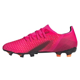 Adidas X Ghosted.3 Fg M FW6945 fotbollsskor grafit, rosa rosa 1