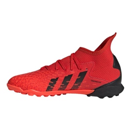 Adidas Predator Freak.3 Tf Jr FY6314 fotbollsskor mångfärgad apelsiner och röda 1