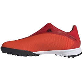 Adidas X Speedflow.3 Ll Tf Jr FY3255 fotbollsskor mångfärgad apelsiner och röda 1