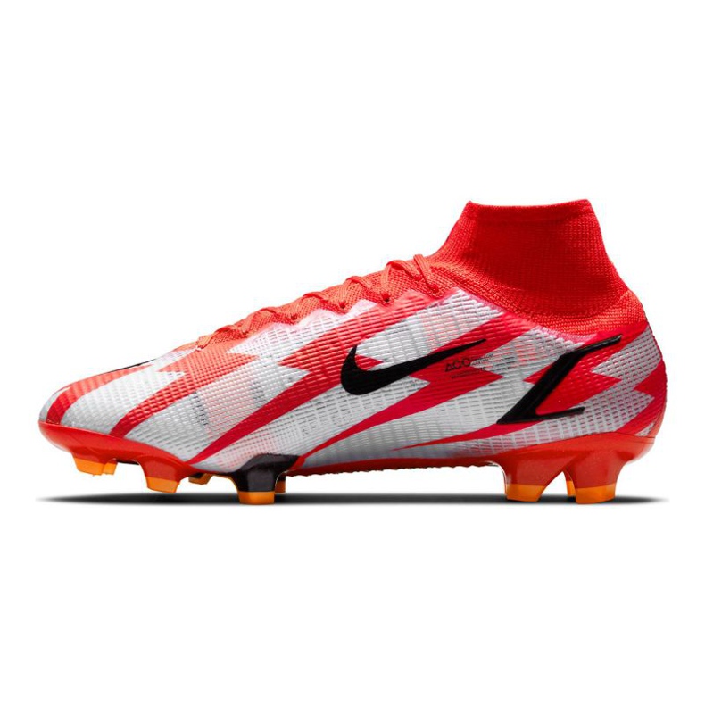 Nike Mercurial Superfly 8 Elite CR7 Fg M DB2858-600 fotbollsskor vit röd apelsiner och röda 1