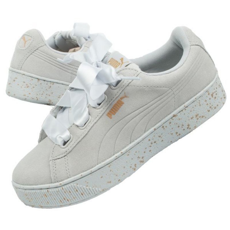 Puma Vikky Platform Ribbon W 366815 02 grå 1