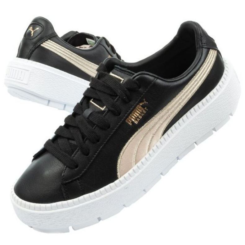 Puma Mocka Platform Trace W 367728 01 svart gyllene 1