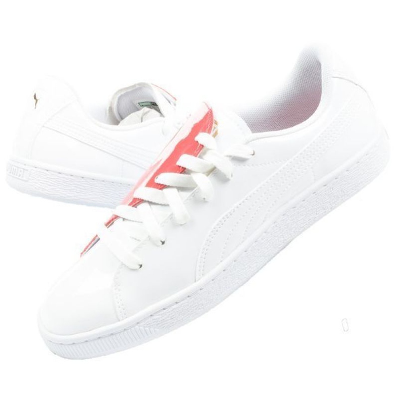 Puma Basket Crush W 369556 01 vit röd 1