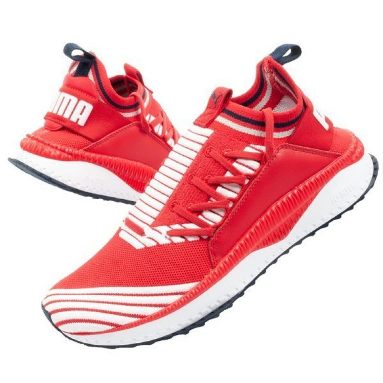 Puma Tsugi Jun Sport Strip M 367519 03 vit röd 1