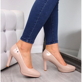 Pumpar lackerade på Sergio Leone W SK53C-plattformen vit rosa 2