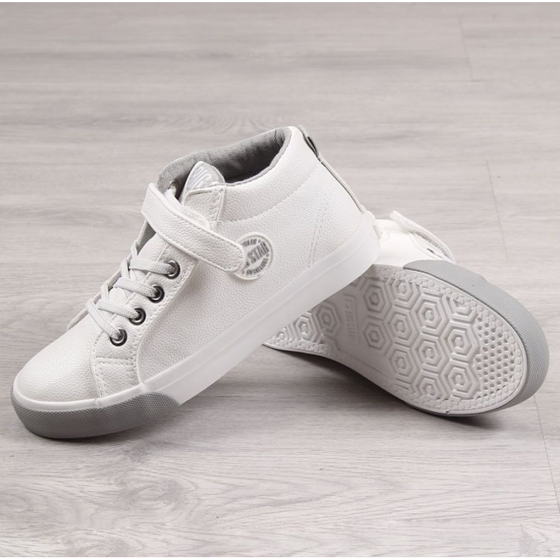 Ekoläder Big Star W EE374002 vita sneakers 1