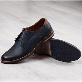 Läderskor Gregor M 1836 marinblå 1