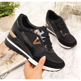 Wedge sneakers Potocki W WM747A svarta gyllene 1