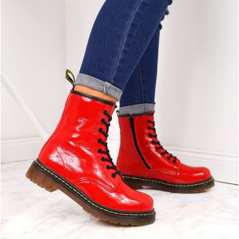 Varmfodrade läderstövlar Filippo W PAW77D röd 2