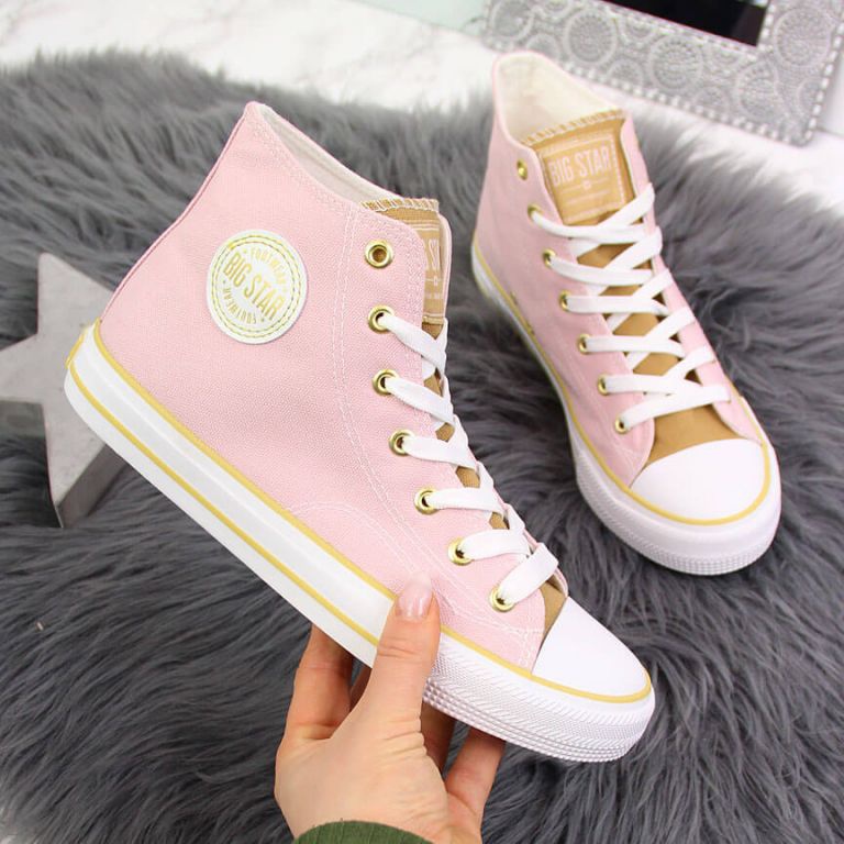High-top sneakers Big Star W HH274447 rosa beige 1