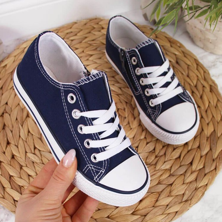 Låga sneakers Atletico Jr ATC388B marinblå vit 1