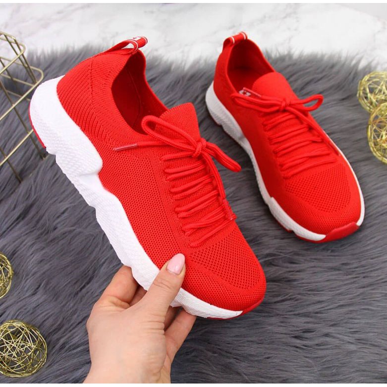 Big Star W DD274580 röda sneakers vit 1