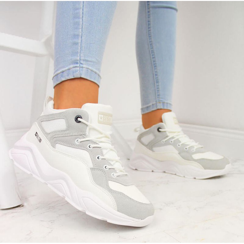 Sneakers på plattformen Big Star W GG274643 vit 2