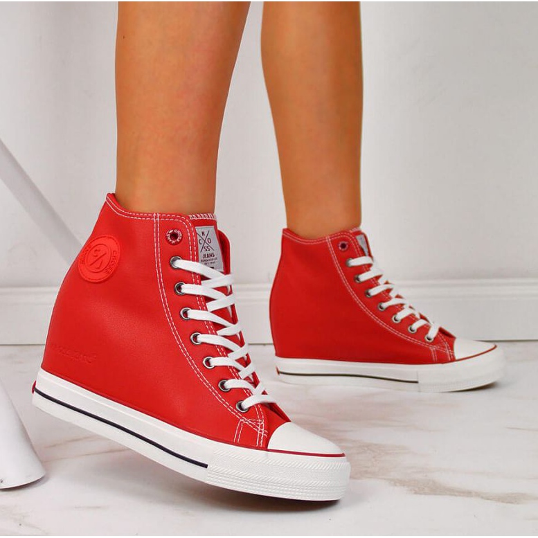 Sneakers på kilen Cross Jeans W II2R4026C röd vit 2