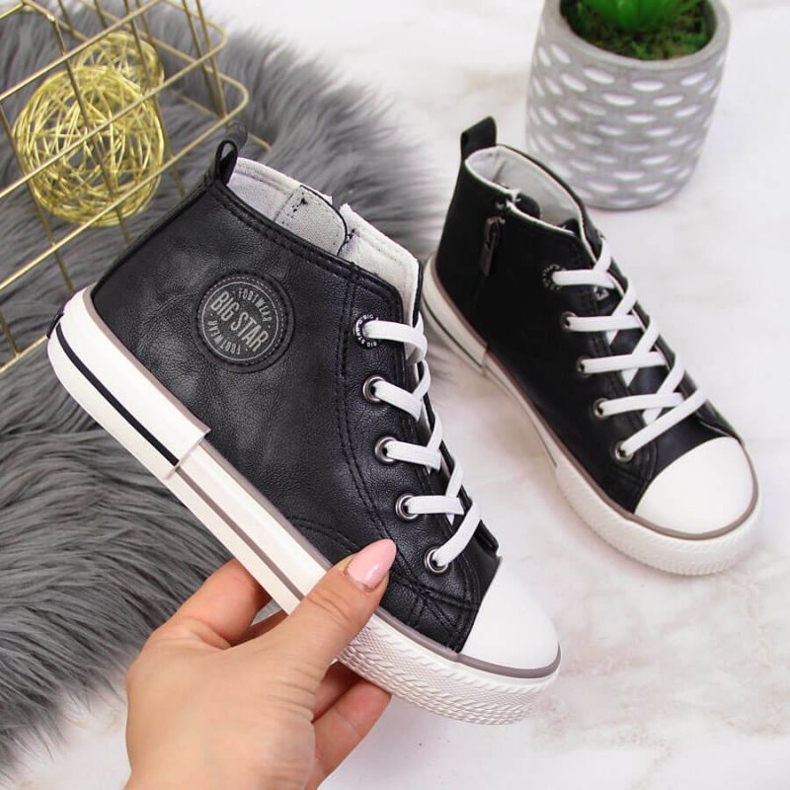 Sneakers i ekoläder Big Star Jr II374003 svart 1