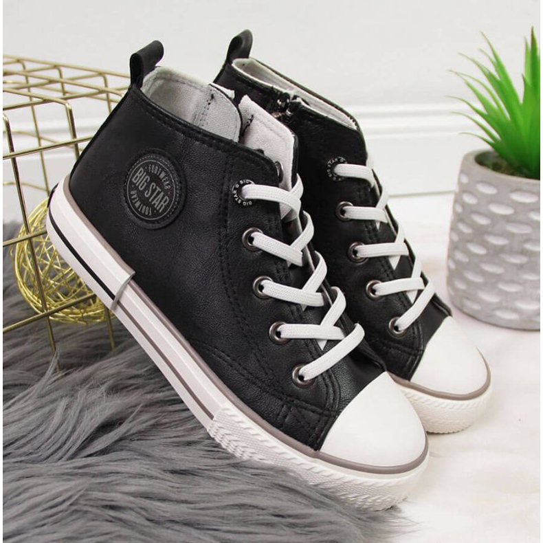 Sneakers i ekoläder Big Star Jr II374003 svart 2