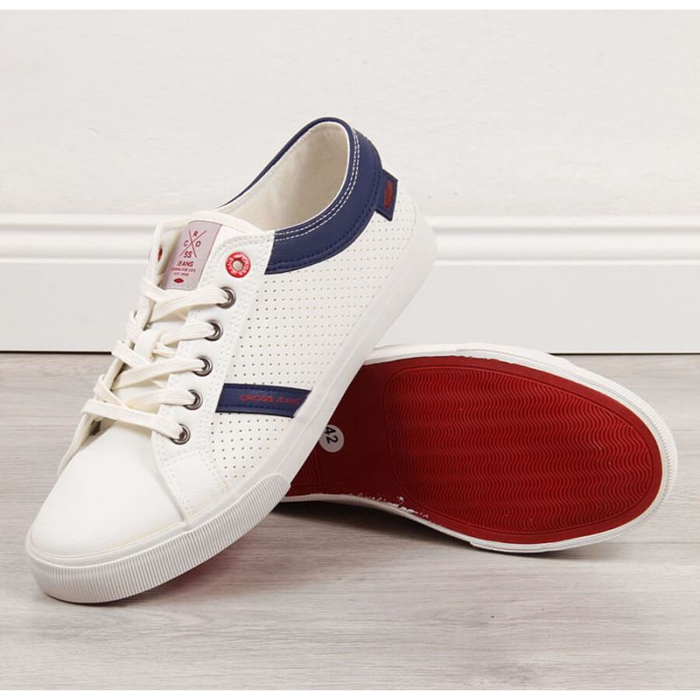 Låg eko läder sneakers Cross Jeans M II1R4005C vit 1