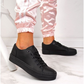 Svarta låga sneakers på Big Star W II274098-plattformen 2