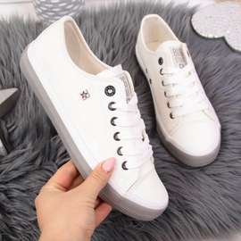 Lågt sneakers med ekoläder Big Star W II274230 vit 1