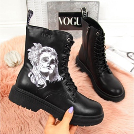 Läderstövlar Goe W II2N4046 svart 1