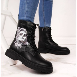 Läderstövlar Goe W II2N4046 svart 2