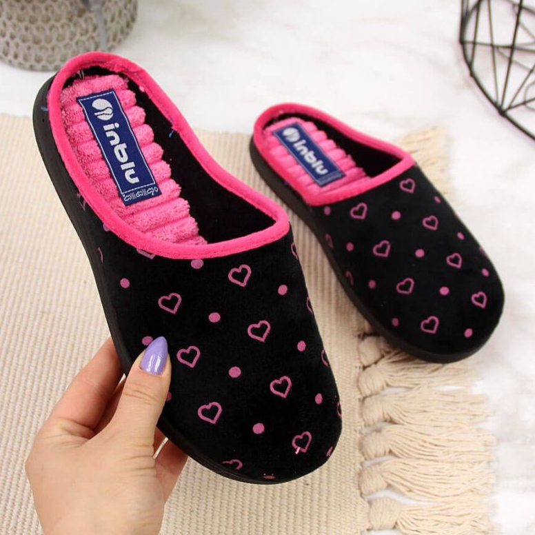 Hem tofflor W Inblu ARC5 svart rosa 1