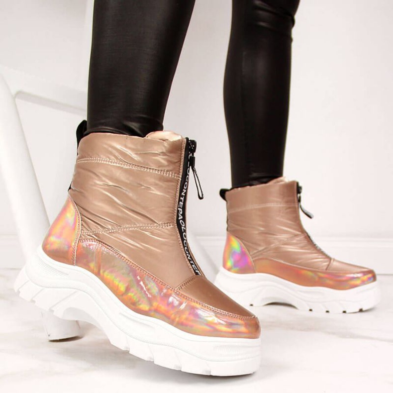 Snöskor på Vinceza W JAN46C holo -plattformen gyllene 2