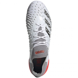 Adidas Predator Freak.1 Fg LM FY6263 fotbollsskor vit, vit, grå / silver vit 1