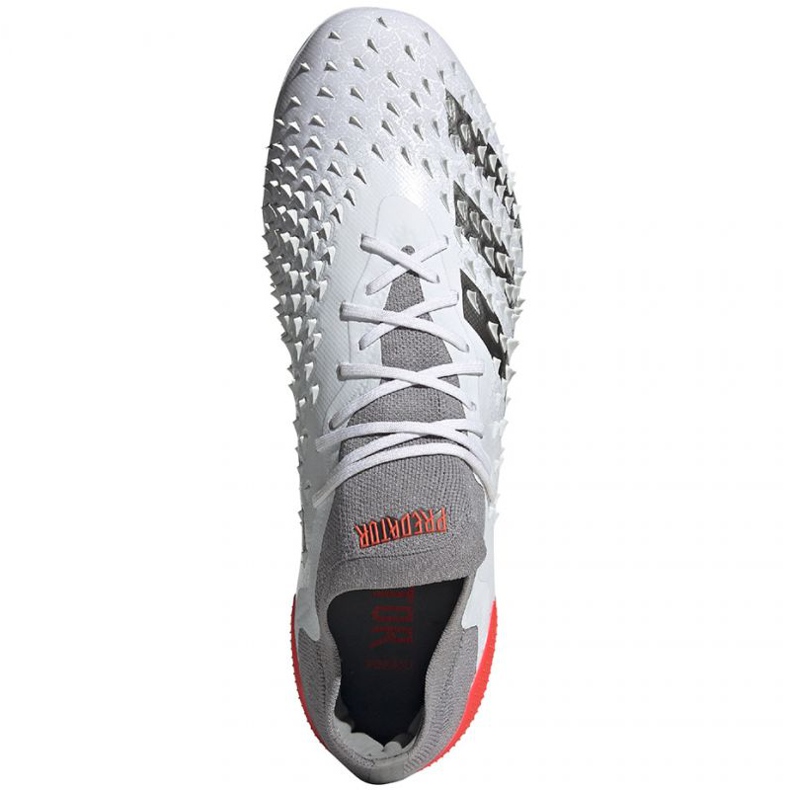 Adidas Predator Freak.1 Fg LM FY6263 fotbollsskor vit, vit, grå / silver vit 1