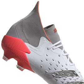Adidas Predator Freak.1 Fg M FY6255 fotbollsskor vit, vit, grå / silver vit 2