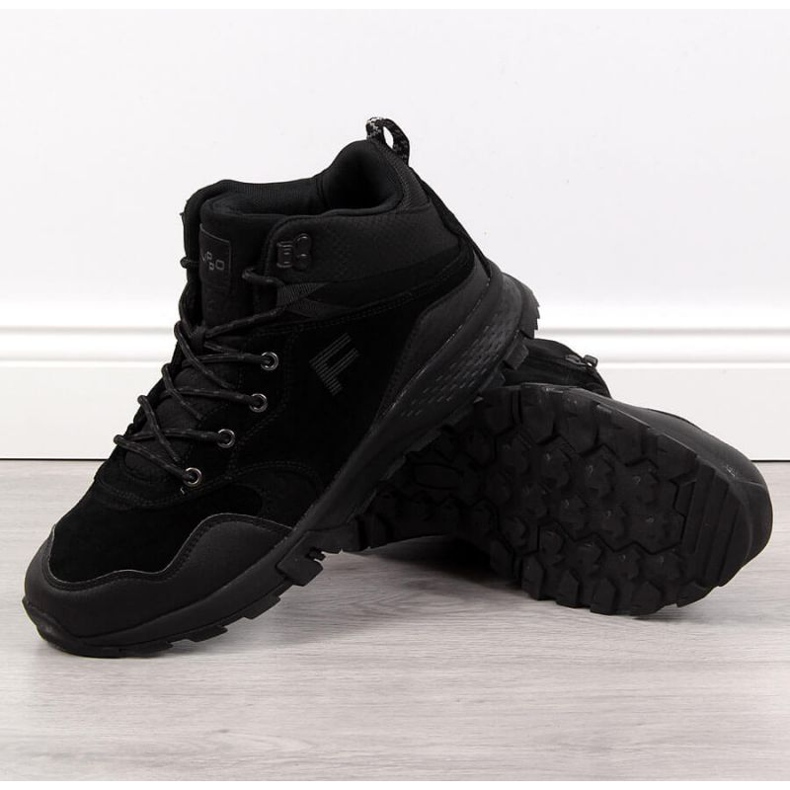 Läder herrvandringsskor Filippo M PAW294A svart 1