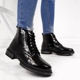 Läder stövlar Filippo W PAW278B svart beige vit 2