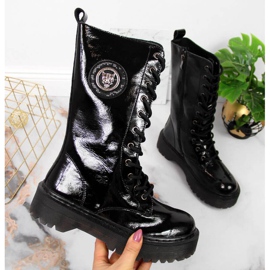 Högisolerade läderstövlar Filippo W PAW298 svart 1