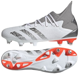Adidas Predator Freak.3 Sg M FY6306 fotbollsskor vit grå 1