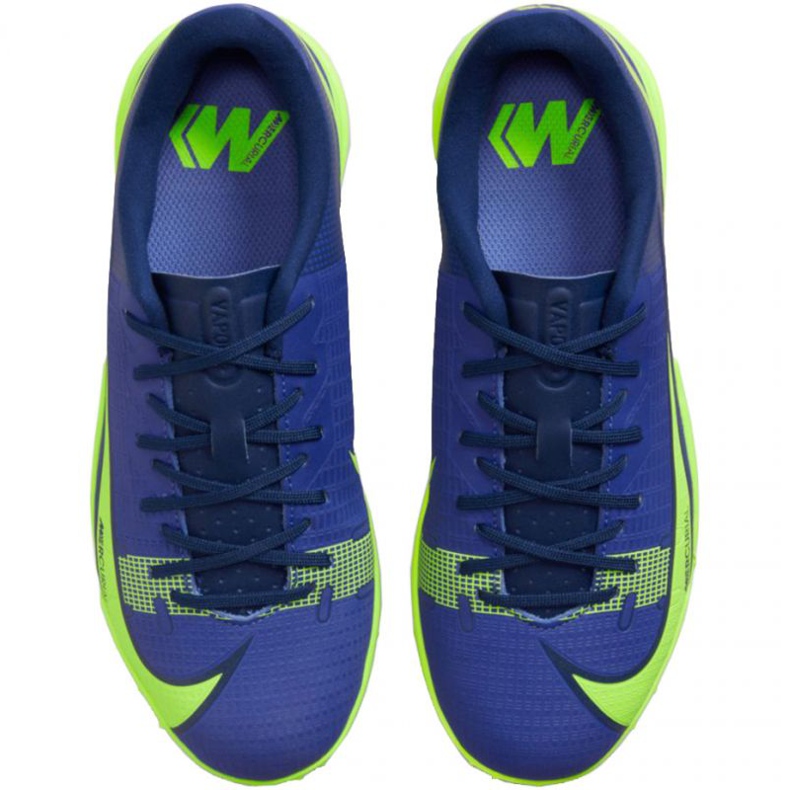 Nike Mercurial Vapor 14 Academy Tf Jr CV0822 474 fotbollsskor blå grön blå 1