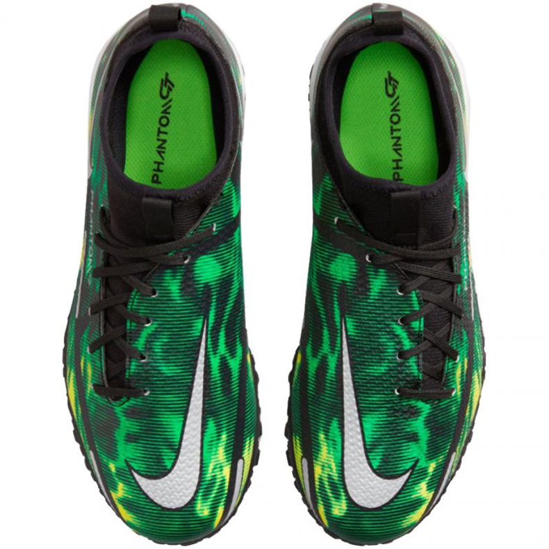 Nike Phantom GT2 Academy Df Tf Sw Jr DM0741 003 fotbollsskor grön, mångfärgad grön 1
