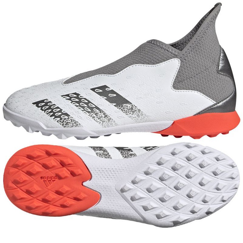Adidas Predator Freak.3 Ll Tf Jr FY7868 fotbollsskor vit vit 1