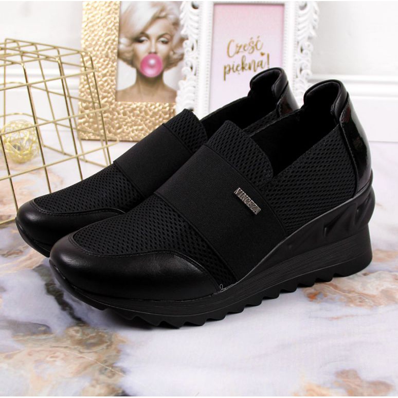 Wedge sneakers Vinceza W JAN62 svarta 2