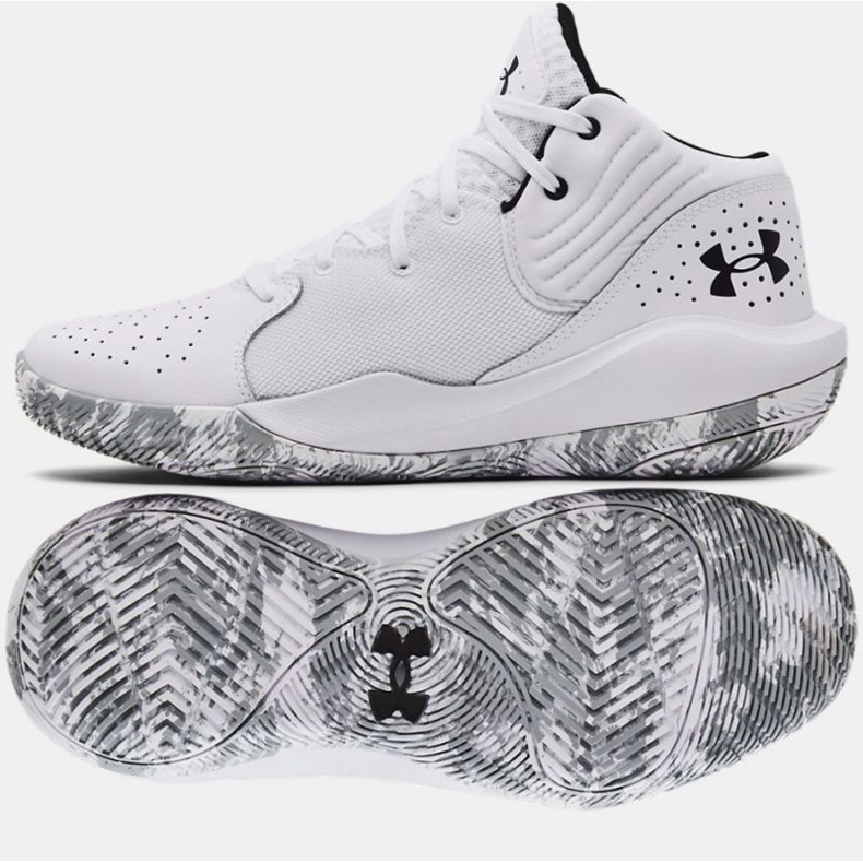 Under Armour Jet 21 basketskor 3024260 103 vit vit 1