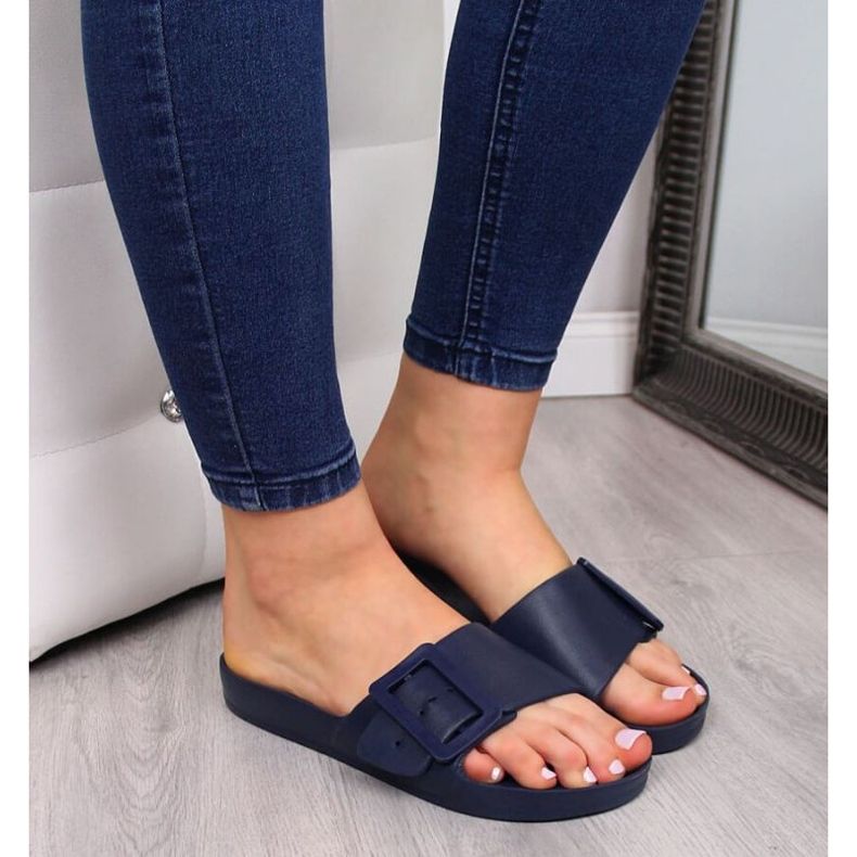 Strandtofflor Big Star W FF274A388 marinblå 2