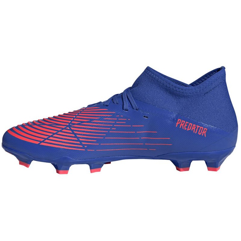 Adidas Predator Edge.3 Fg M GW2276 fotbollsskor blå blått och rött 1