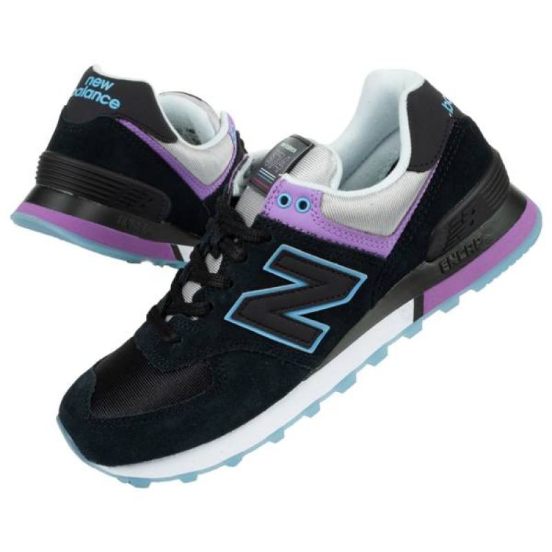 New Balance W WL574SAU skor svart violett blå grå 1