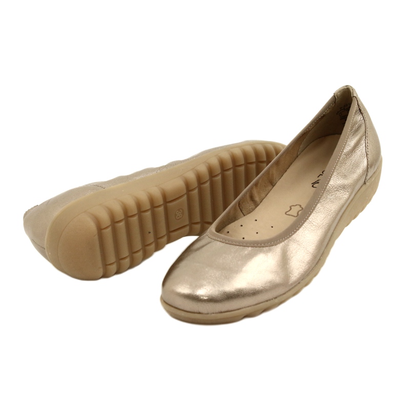 Caprice Ballerina Taupe Metallic 9-22161-28 beige mångfärgad gyllene 6